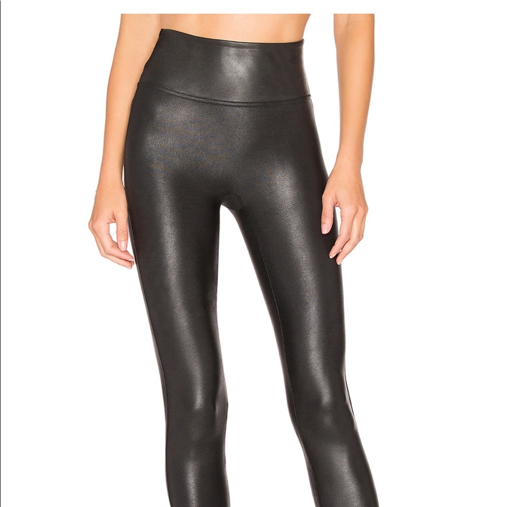 Spanx Black Faux Leather Leggings